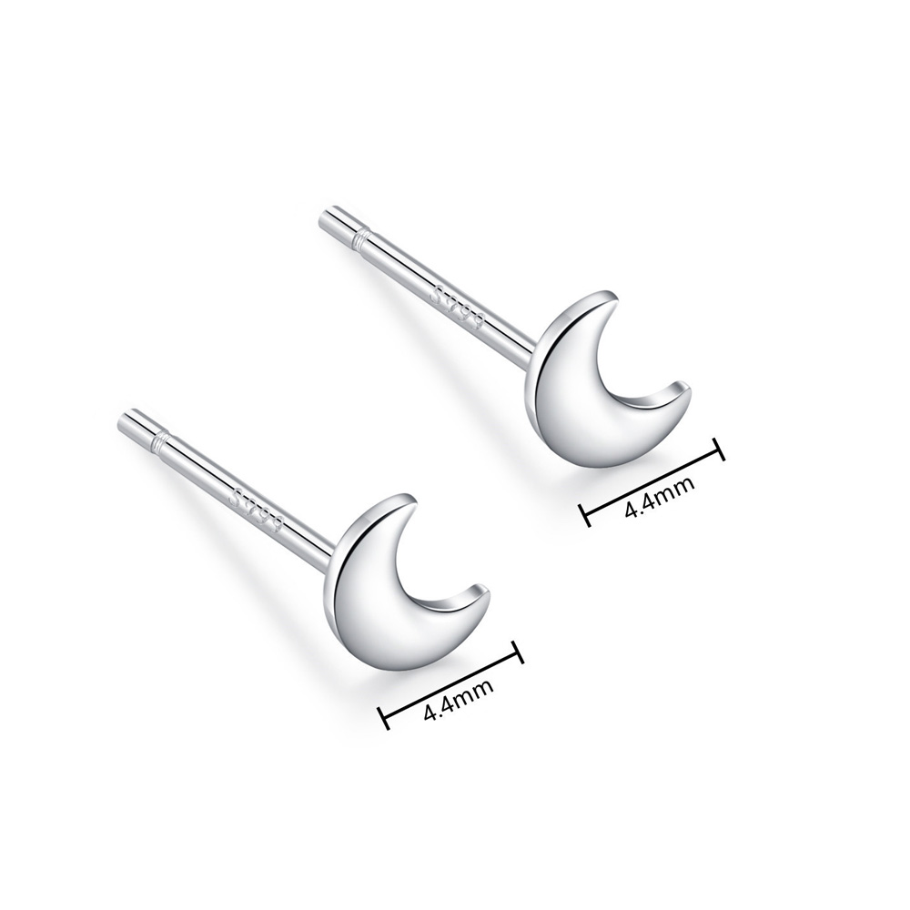 Pendientes hipoalergénicos de Plata de Ley 925 para mujer, Luna, estrella de David, hoja de arce, corazón, relámpago, joyería S999