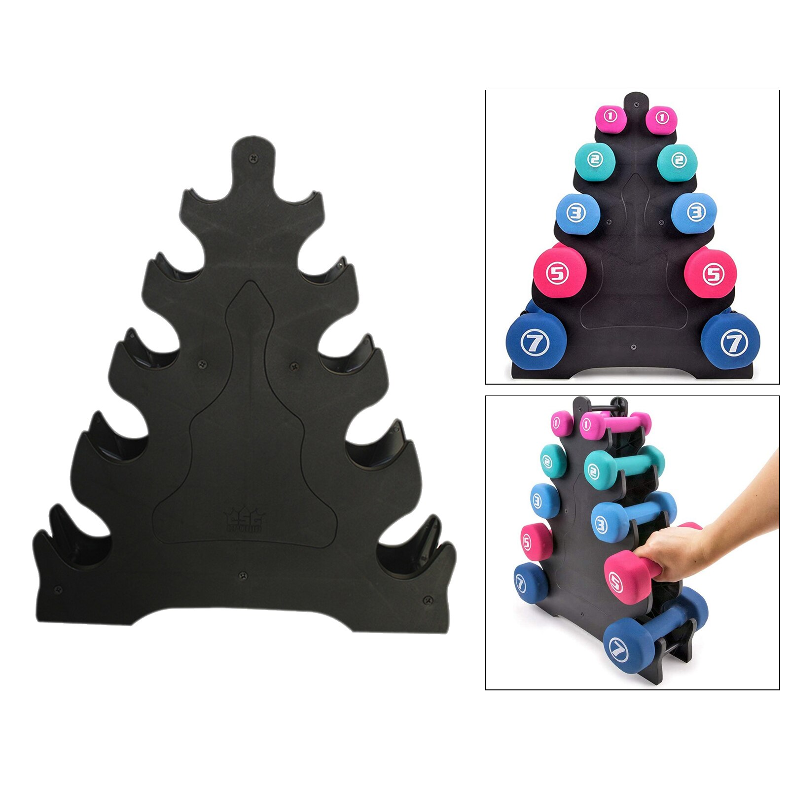 5 Layers Dumbell Weight Rack Tower Stand Space Saving Office Gym Organizer