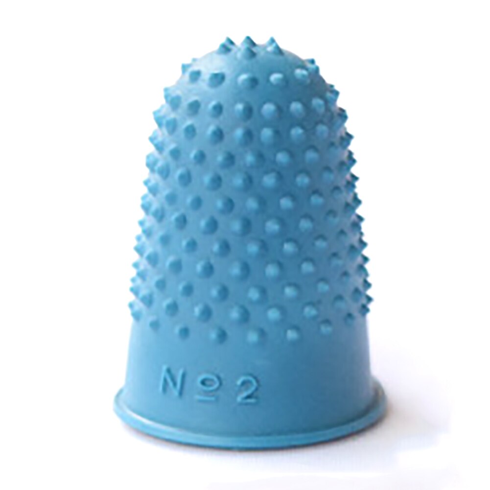 5pcs Protector Counting Sewing Finger Tip Quilter Cone Needlework Craft Rubber Thimble: Blue