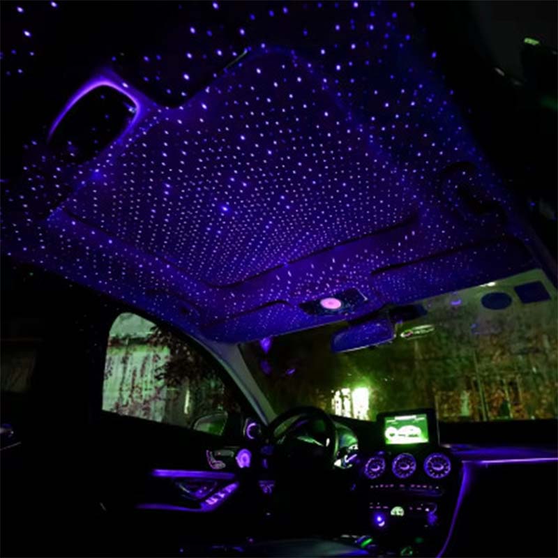 Romántico LED para techo de coche, proyector de luz nocturna de estrella, atmósfera, lámpara de galaxia, Lámpara decorativa USB, luz de decoración Interior de coche ajustable