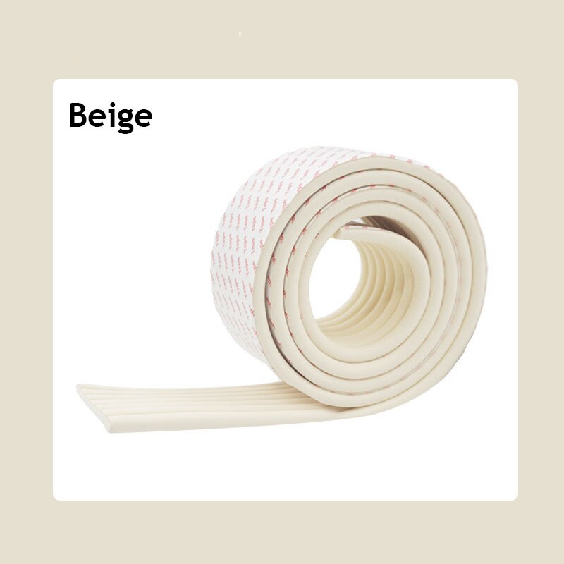 2M Free Stick Baby Safety Corner Protector Children Protection Furniture Corners Protection Child Safety Table Corner Protector: Beige