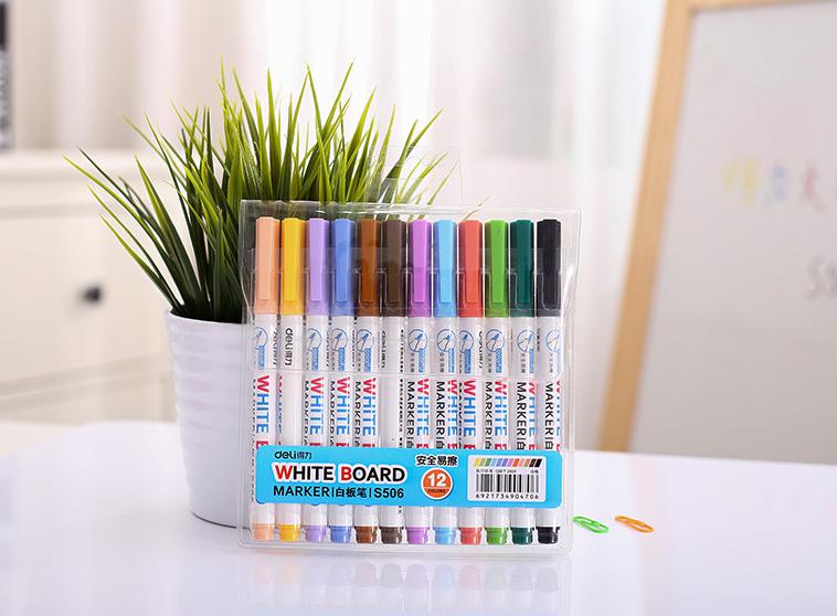 12 kleuren white board maker pen white board whiteboard marker vloeibare krijt uitwisbare glas keramiek maker pen wissen