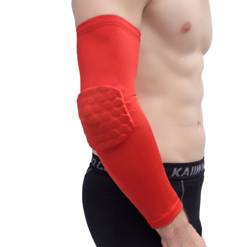 Elastische Waben Ellenbogen Pads Unterstützung Sport Anti-kollision Arm Guard Sleeve Arm Abdeckung Schutz Für Outdoor Basketball Radfahren