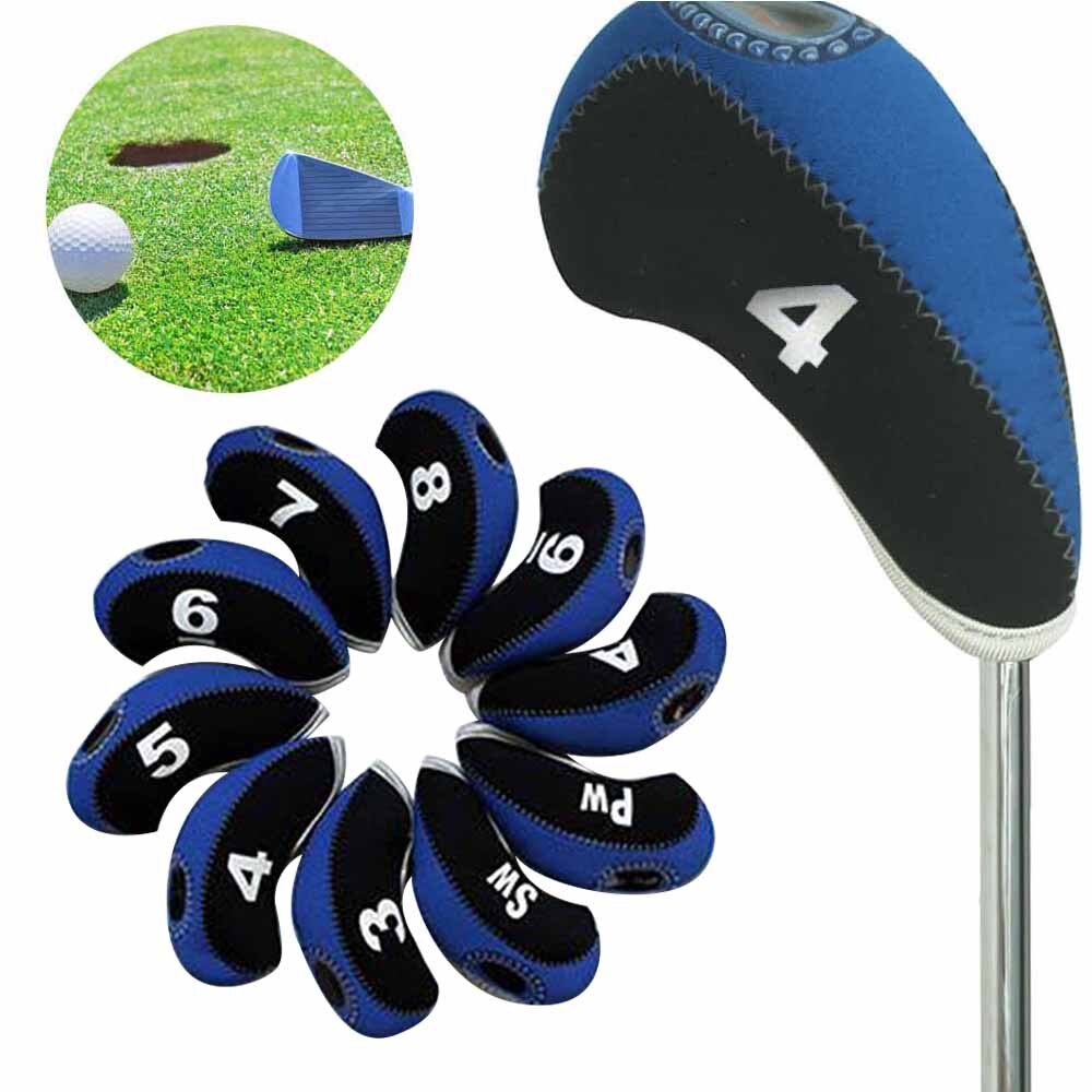 10 stuks tweekleurige golfijzerhoezen, beschermende sportaccessoires voor buiten