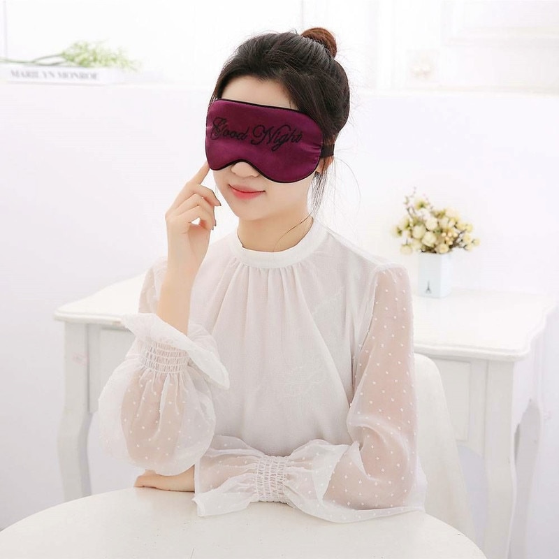 1 Pcs Soft Mask Sleep Relax Aid for Travel Blindfold Padded Shade Nap Cover Sleep Eye Mask Travel Accessories