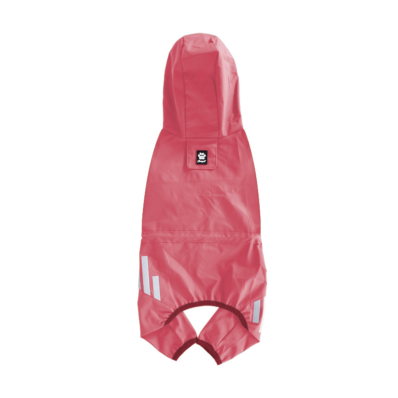 Dog Raincoat Waterproof Dog Rain Jacket with Hood Rain Coat with Leash Hole Lightweight four legs raincoat for Small Medium Dogs: S / PURPLE