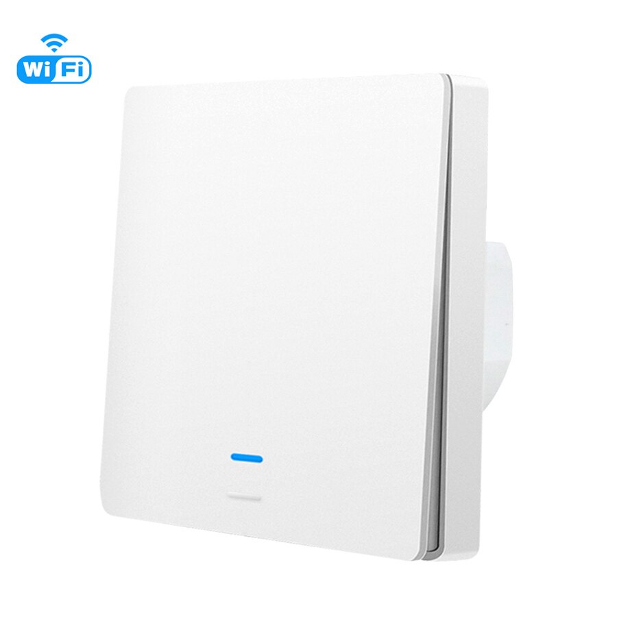 Tuya Wifi Smart Switch 86 Eu Lichtschakelaar Werken Met Alexa Google Home 1 2 3 Gang 2200W Muur schakelaar Voice Control Smart Leven App: White 1 Gang