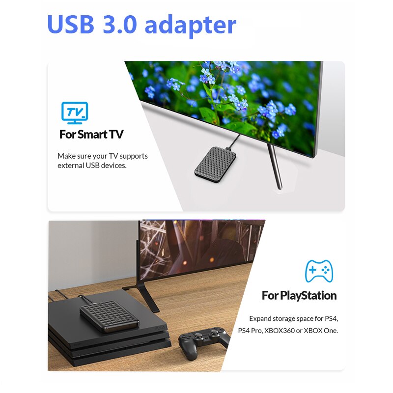 Contenitore per adattatore da Usb a Sata disco rigido esterno Usb 3.0 Sata per contenitore per disco rigido SSD da 2.5 pollici contenitore per disco rigido USB C