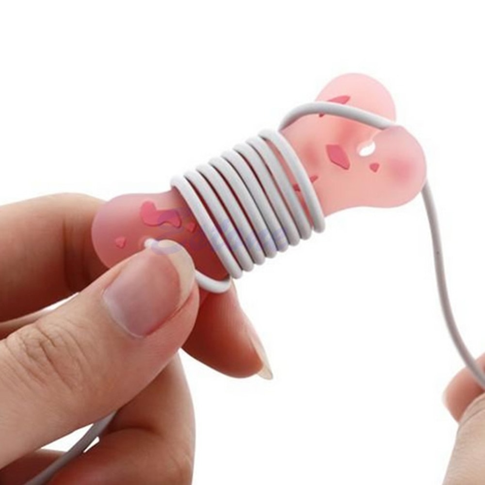 1 Pc Leuke Cartoon Hond Bot Cord Kabel Wrap Beheren Hoofdtelefoon Oortelefoon Winder Kabel Organizer Protector Holder