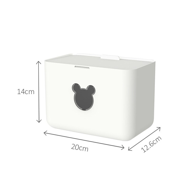 Toilet Paper Holder Waterproof Wall Mounted Toilet Paper Tray Roll Paper Tube Storage Box Tray Tissue Box Shelf: White-single