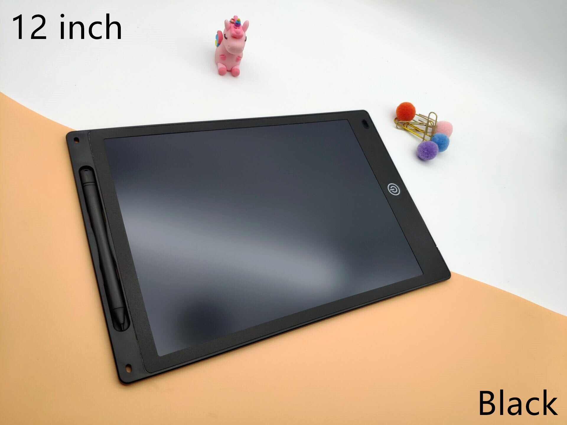 LCD Drawing Board 4.4 8.5 12 Inch Children Math Drawing Practice Handwriting Board Electronic Drawing Tablet Toy Kids Toys: 12 Black