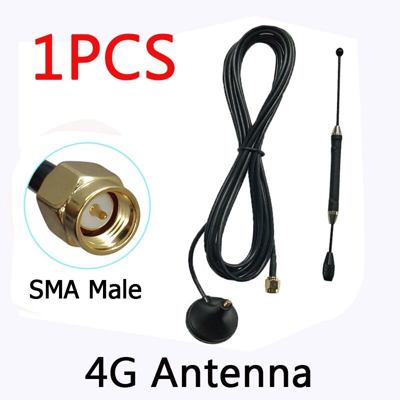 3G 4G LTE Antenne 10dbi SMA Männlichen Luft 698-960/1700-2700Mhz IOT magnetische basis 3M Sucker Antena wireless modem router repeater: 1PCS M