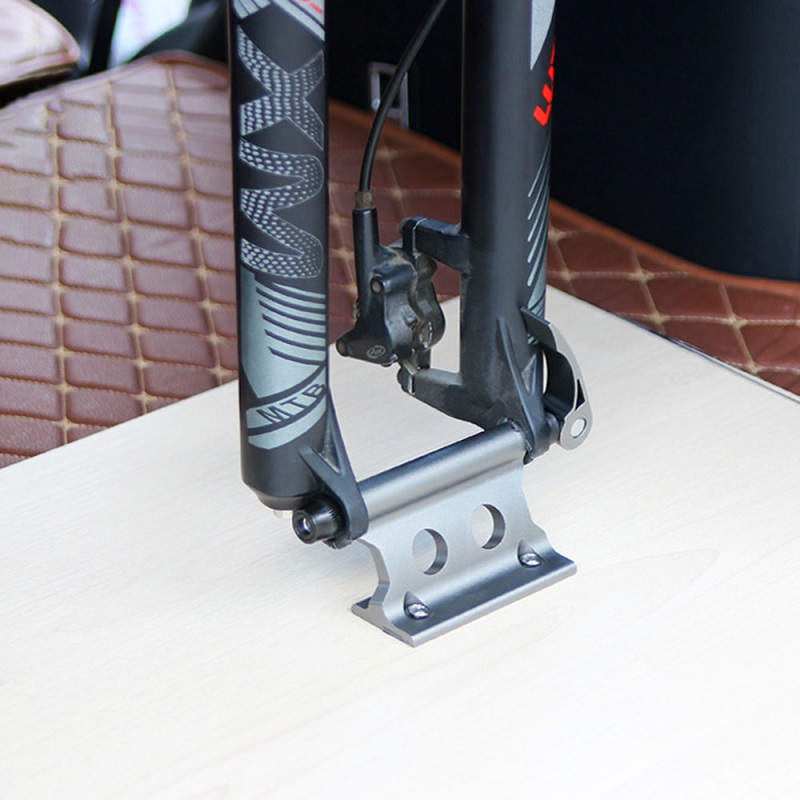 Snelspanklem van aluminiumlegering voor mtb-vork voor kofferbakdrager, fietsvorkbevestiging voor het vervoeren van fietsen, racefietsstandaard