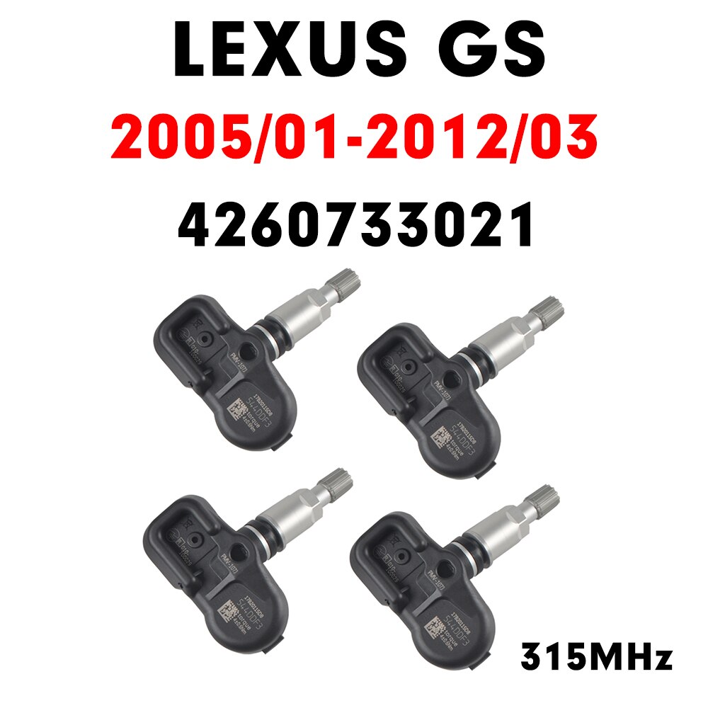 Overvågningssystem til dæktryksensor til lexus gs  (2005-)  tpms 315 mhz pmv -107j/c010 4260733021 4260730060: 2005-2012