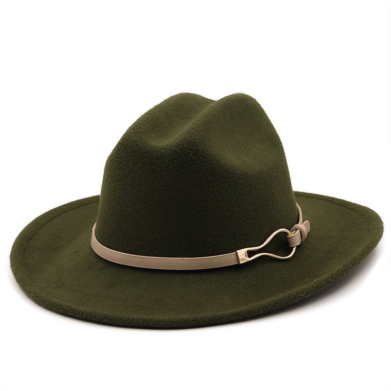 Sombrero de fieltro clásico británico para hombre y mujer, accesorios de sombrero de vaquero, sombrero de Jazz, sombrero de caballero: 12