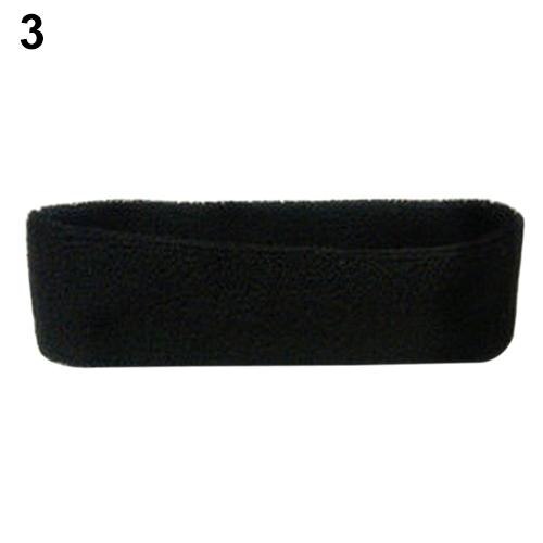 Moda feminina esporte suor sweatband bandana yoga ginásio cabeça de estiramento faixa de cabelo faixa de banda de cabelo sweatband bandana: Black