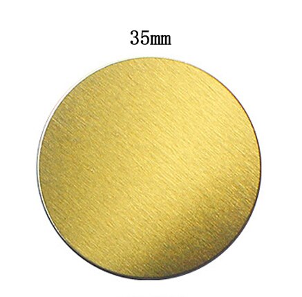 5pcs Metal Plate Disk For Round Magnet Car Phone Holder iron Sheet Sticker For Magnetic Mobile Phone Holder Car Stand Mount: 5pcs 35mm-gold