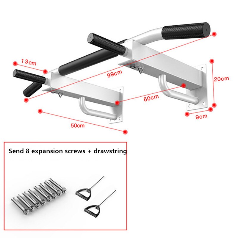 Indoor Horizontal Bar Pull-Ups Exercise Body Home Wall Parallel Bars Adult Indoor Wall Horizontal Bar Fitness Equipment: white 2