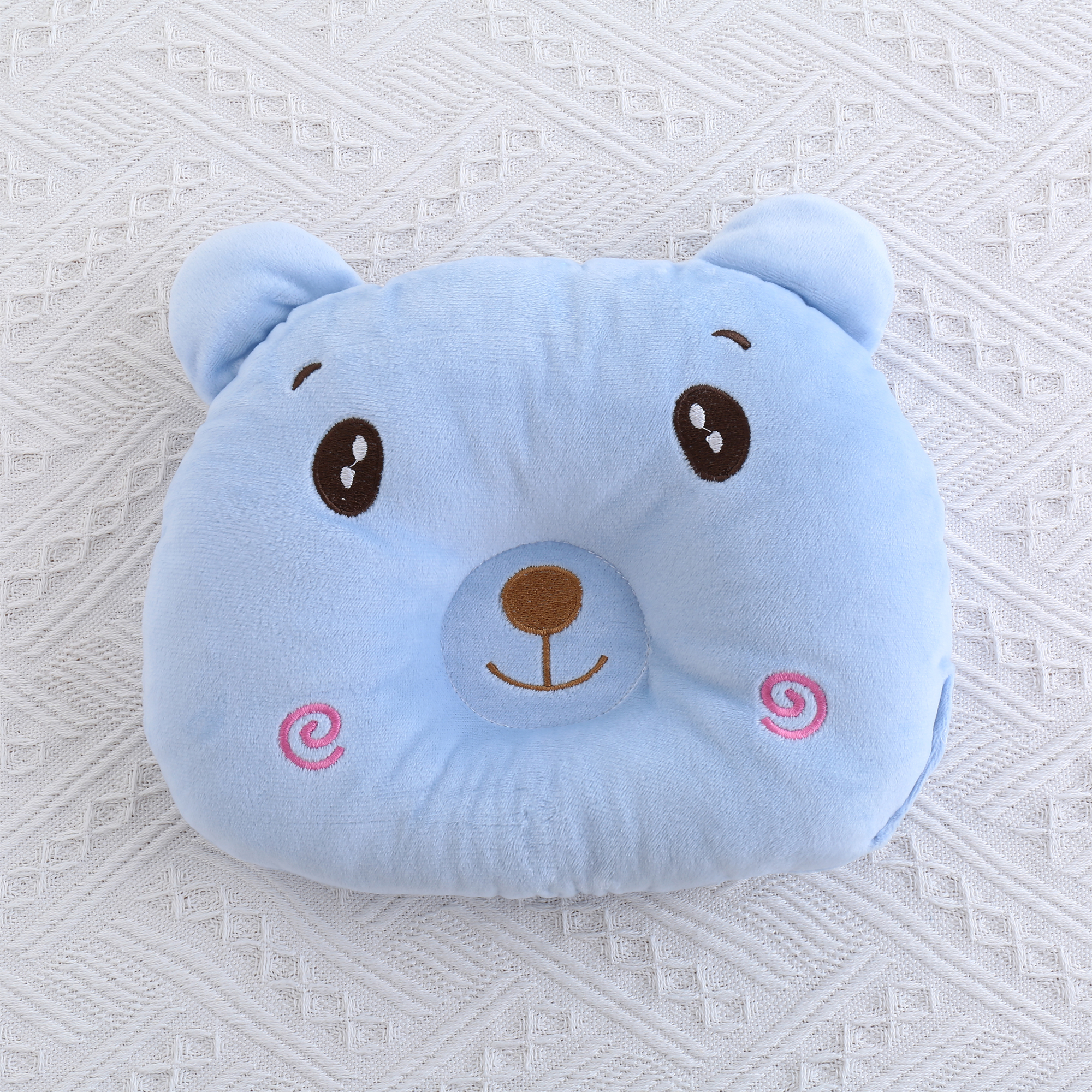 Beanie Velvet Massage Breathable Baby Pillow Solid Color Shaped Pillow Christmas Halloween Thanksgiving Easter Year: SKY BLUE