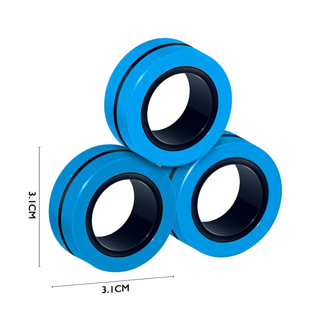 Stress Relief Magnetic Ringe Zappeln Spielzeug für Angst Anti-Stress Roller Fingertip Spielzeug Erwachsene Kinder Finger Spinner Magie Ringe