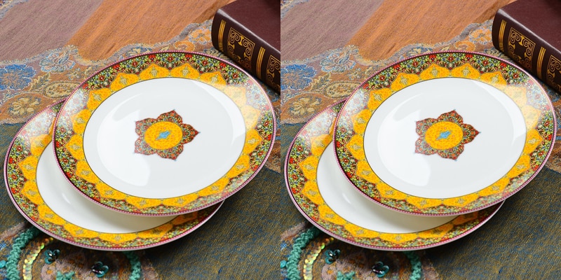 Creative Ceramic Wall Plate Painted Hand-painted Disk Home Dish Decoration Hanging Steak Restaurant Ceramic Plates Decor - Bowls/plates/trays
