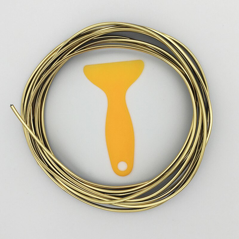 5m ljusa lister bil dekoration interiör linje flicka biltillbehör hängande instrumentbräda ornament dörr panel gap: Guld-