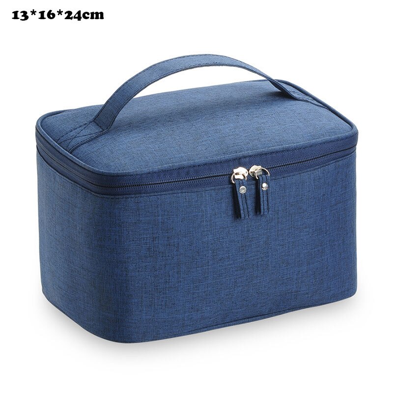 Large-capacity Cosmetic Bag Travel Convenient Toilet Bag Men's Outdoor Travel Storage Bag Waterproof Women Makeup Case: Blue