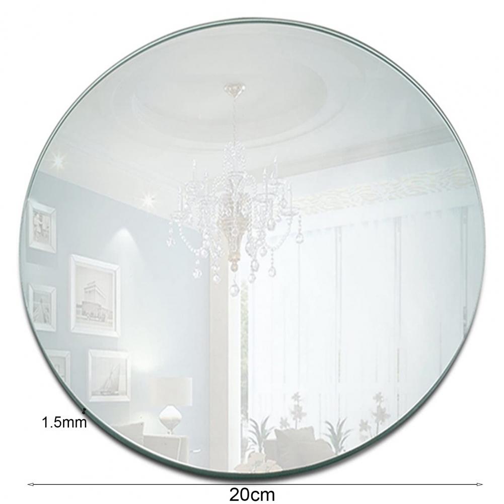 Vassoio rotondo in vetro a specchio da 200mm per decorazioni nuziali arredamento vassoio per candele piatto vassoio da pranzo riflettente riutilizzabile in acrilico fai da te