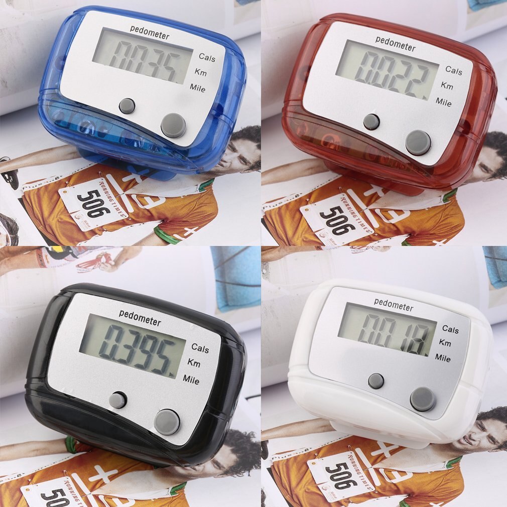 Tsai Mini Digitale Lcd Run Stap Stappenteller Walking Distance Counter Lichtgewicht Riemclip Stappenteller