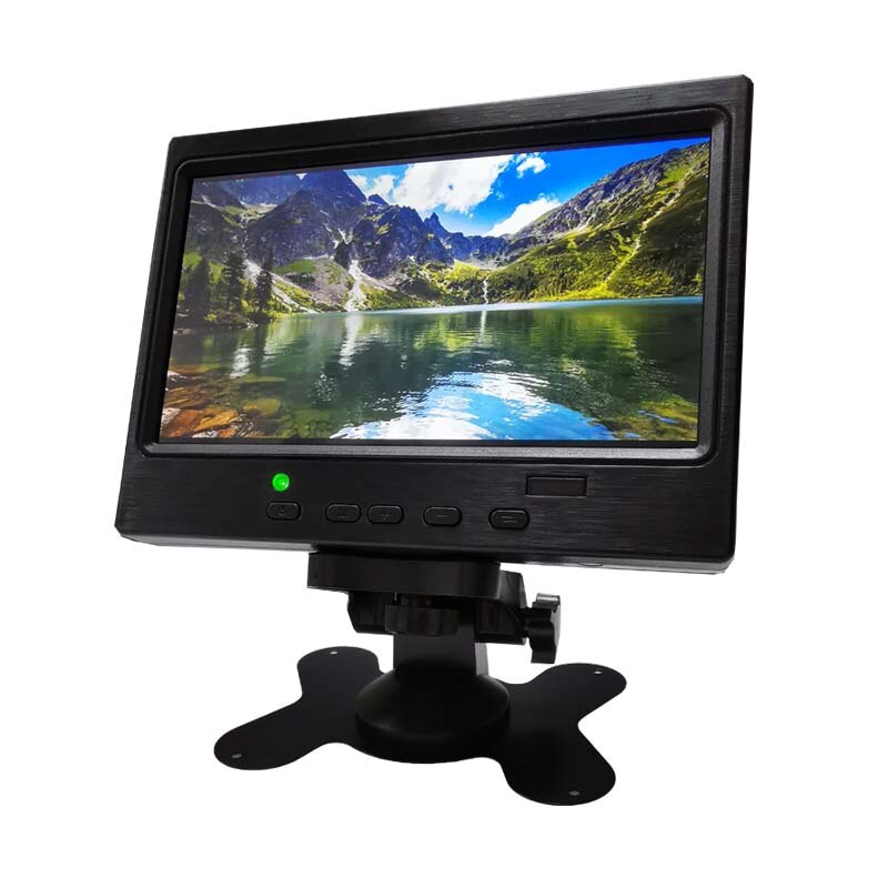 7-zoll-Monitor HD 1024*600 kleine LCD Monitor mit Mini Schreibtisch-LCD-Monitor kompatibel mit AV/VGA/HDMI