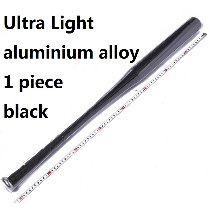 Honkbalknuppel van gelegeerd staal voor zachte honkbalknuppels 21 " 25 " 2 " 28 " 30 " 31 " 33 " inch buitensportfitnessapparatuur voor mannen en vrouwen: Aluminiumlegering zwart / 25 inch (63-64cm)