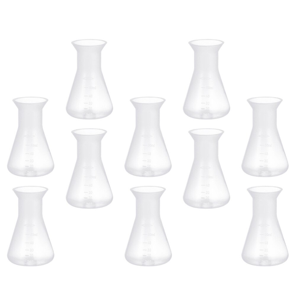 10Pcs Erlenmeyer Experiment Kolf Conische Fles Laboratorium Tool: Default Title