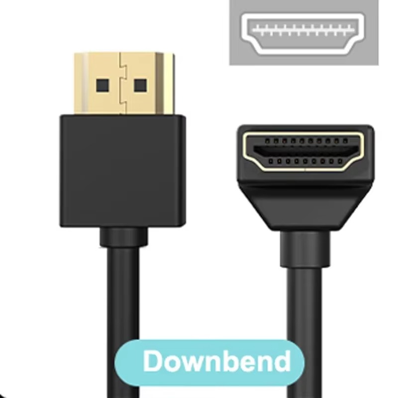 Cable HDMI 2.1 de 90 grados: grafeno mejorado para instalaciones que ahorran espacio | Cable auxiliar HDMI de 8K, 3D y alta velocidad de actualización: Blanco / 8m