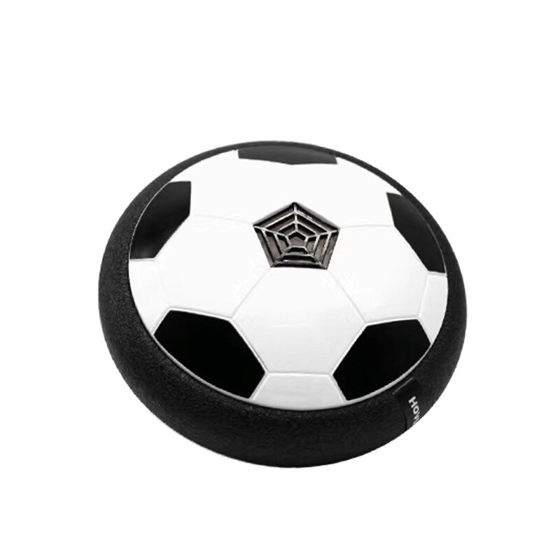 Hover-balón de fútbol de juguete para niños, pelota de aire para fútbol, multisuperficie, con luz LED, para interior: Black