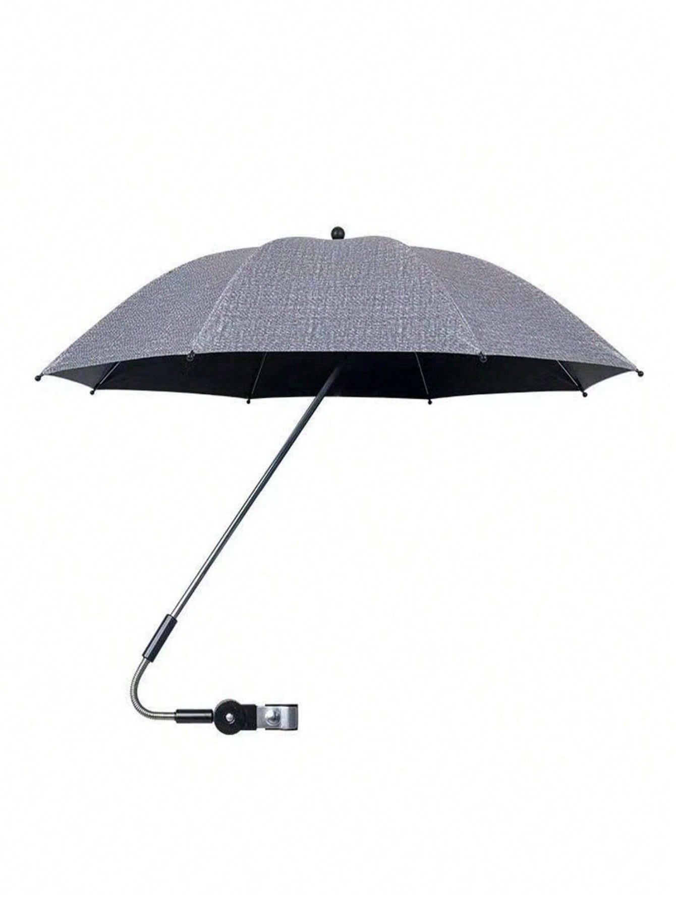 1pc Sommer Kinderwagen Sonnenschutz Sonnenschutz, draussen Stuhl Regenschirm, Kinderwagen Regenschirm, Rollstuhl Regenschirm Sonnenschirm: Grau