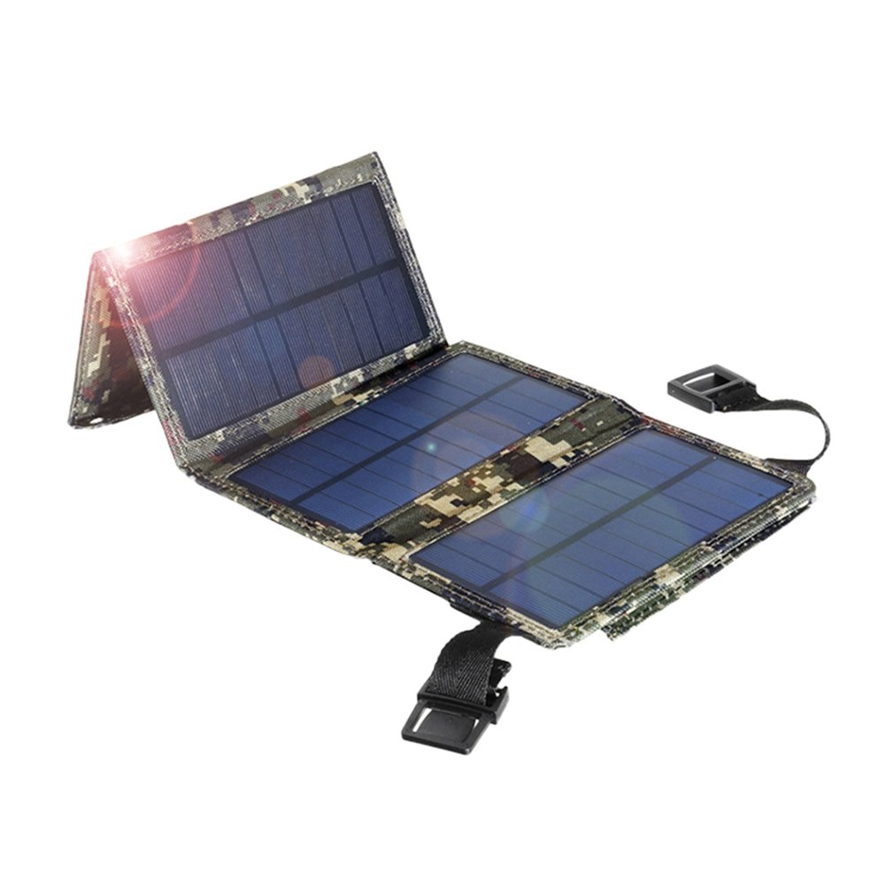 Mini Folding 4 Solar Panel 10W Sunpower Solar Celles Universal Phones Power Bank Charger Outdoor External Power Source