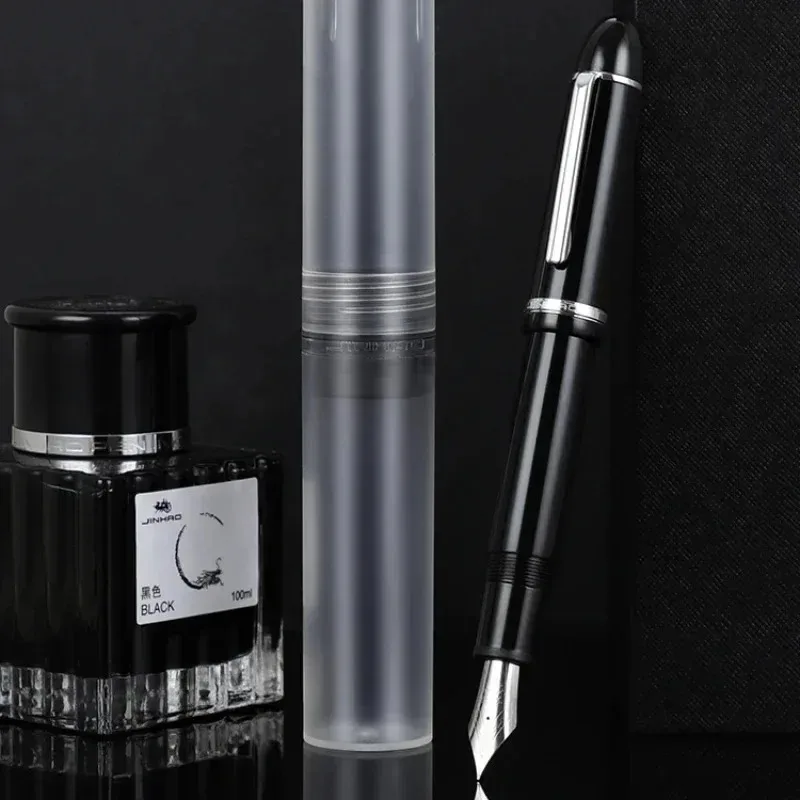 Jinhao  x159 akryl fyldepen metal guld klip forlængede fine nibs skole kontorartikler erhvervs skrivepenne  pk 9019