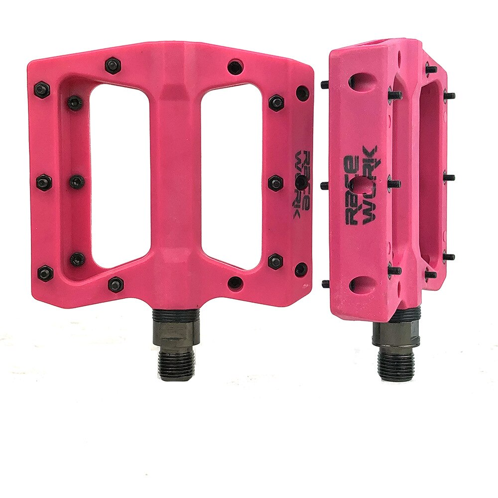 Fixed gear bicycle pedal nylon non-slip foot pedal plastic: pink
