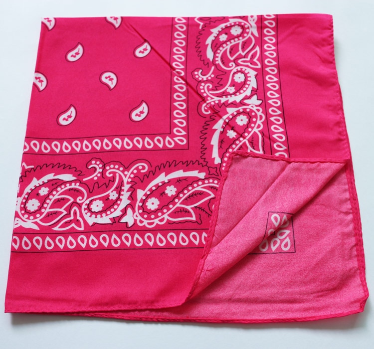 55 Cm Paisley Bandana In Sport Sjaal Polyester Hoofdband Voor Jongen/Meisje Hoofddeksels: Rose Rood