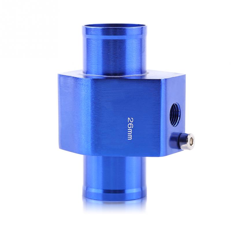 Blauw Auto Water Temperatuur Sensor Adapter Water Temp Joint Pipe Guage Meter Aluminium met Klemmen 26/28/ 30/32/34/38/40mm