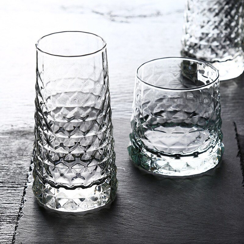 Best Transparent Lead Free Diamond Beer Cups Household Whisky Vodka Glassware Bar Personality Wine Glass Friend