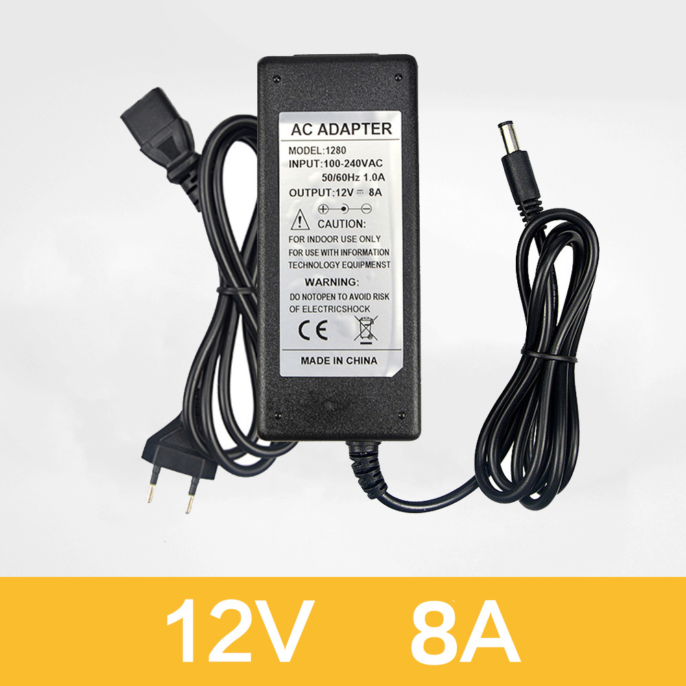 Led  dc 12v  ac 110v-220v vaihtaja 1a 2a 3a 5a 8a valaistusmuuntaja muunnin lampulle: Punainen