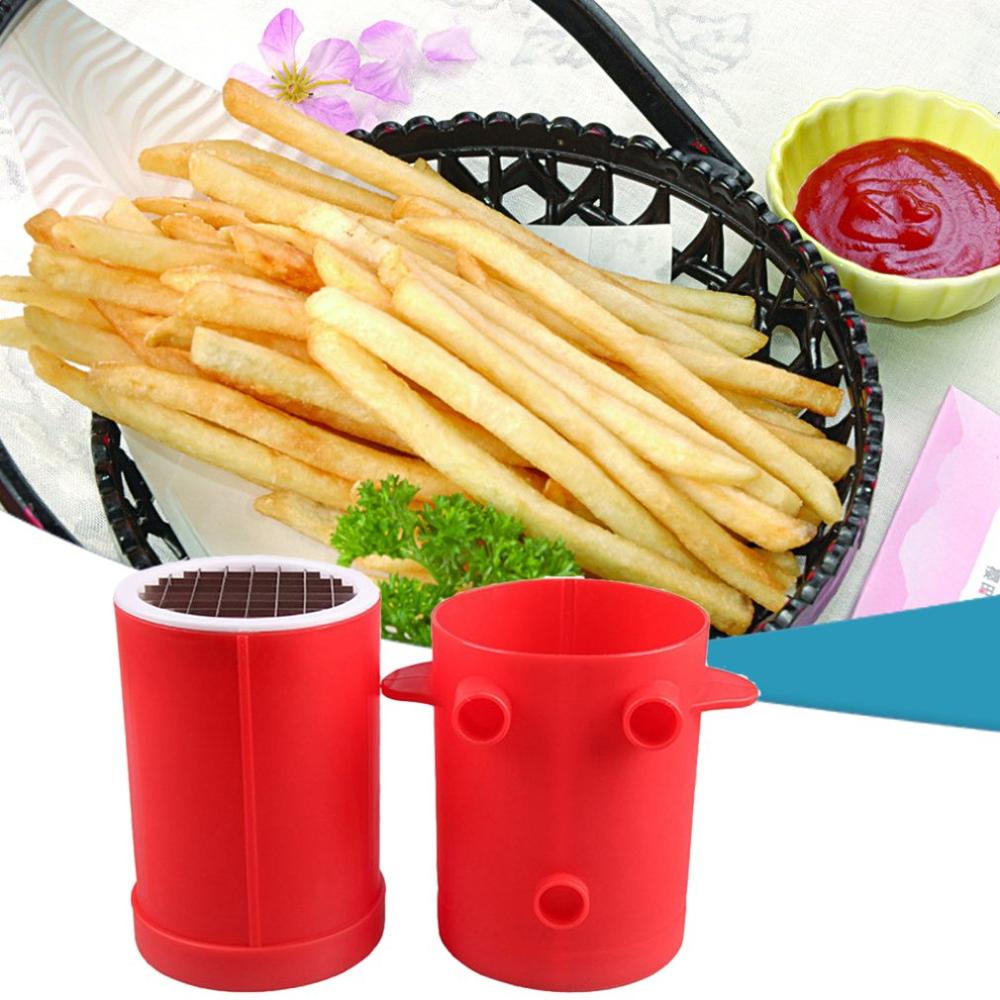 Hjemme pommes frites maker kartoffel chips strimmel udskærer skærer hakker chips maskinfremstilling værktøj kartoffelskærer