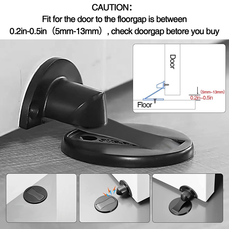 Floor Mount Magnet Door Stopper - Invisible Magnetic Door Stop, Magnets Door Stops Wall Prop Hold Open