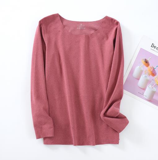 Pijamas de terciopelo grueso para Mujer, ropa de dormir informal de una pieza, ropa de dormir cálida, Tops para dormir, L-2XL: lotus pink / XL