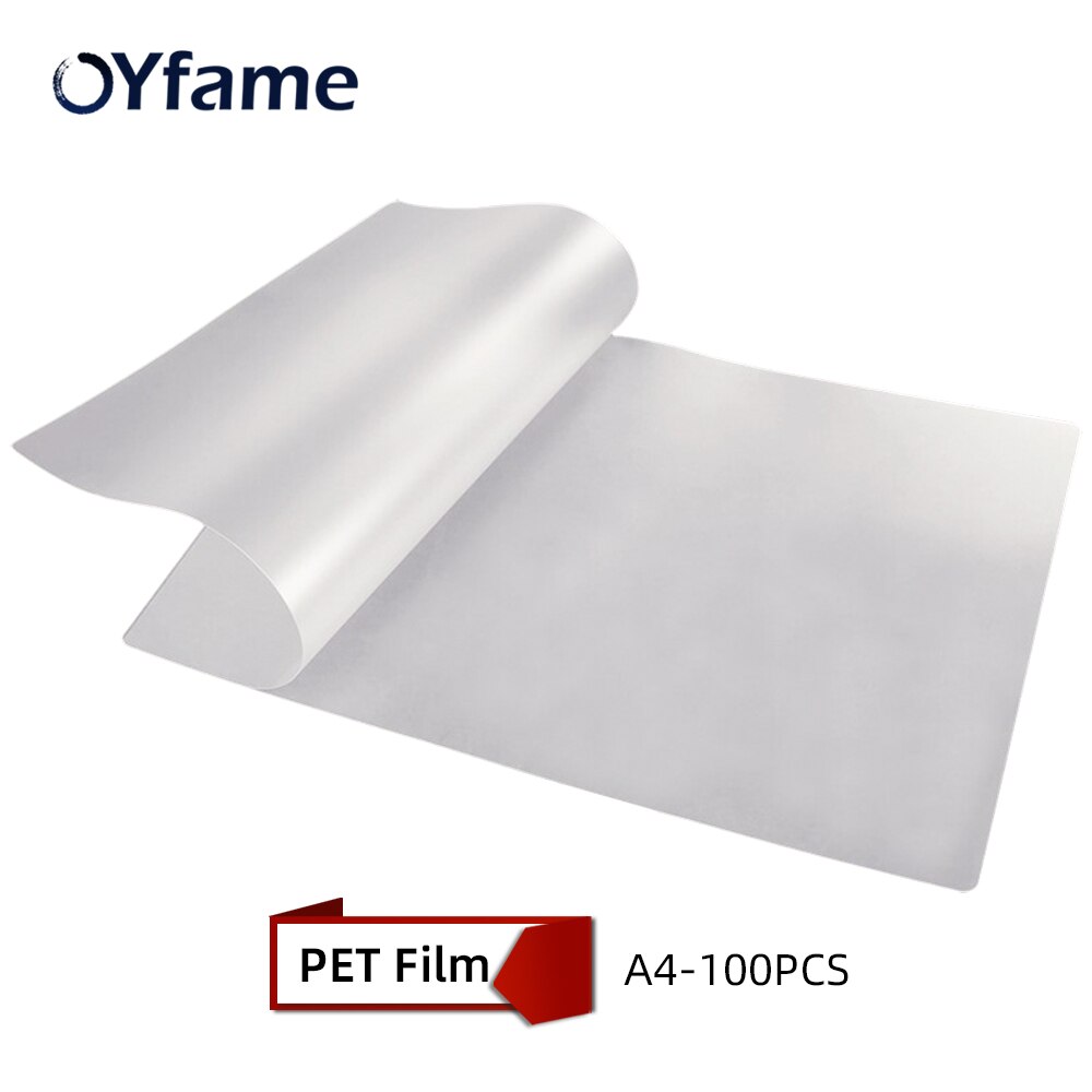 Oyfame 100Pc A4 Dtf Huisdier Overdracht Film Voor Dtf Film Dtf Inkt Afdrukken Huisdier Film Afdrukken Voor Directe Overdracht film Dtf Print Machine