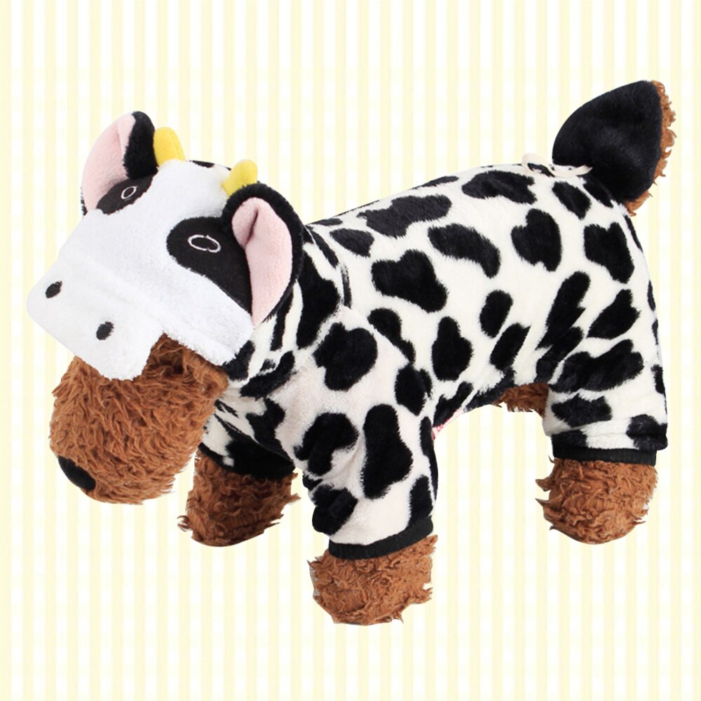 Dog Cow Costume Adorable Puppy Clothing Cow Style Hoodie and Comfortable Jumpsuits for Small Dog(XL)