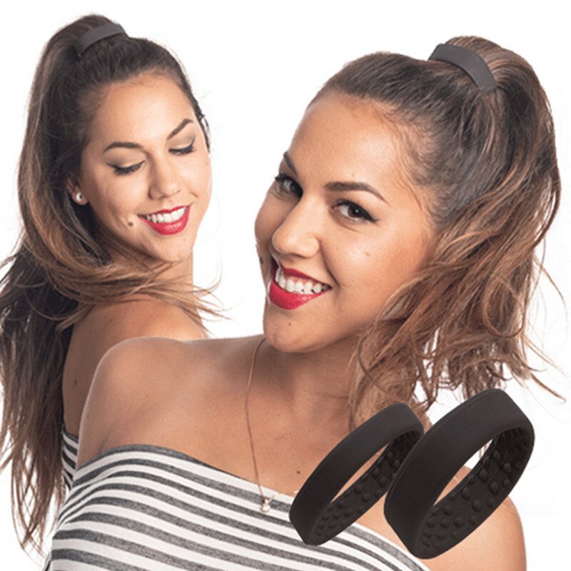 M MISM Silicone Foldable Stationarity Elastic Hair Bands For Women Ponytail Holder Simple Multifunction Hair Tie Accessories