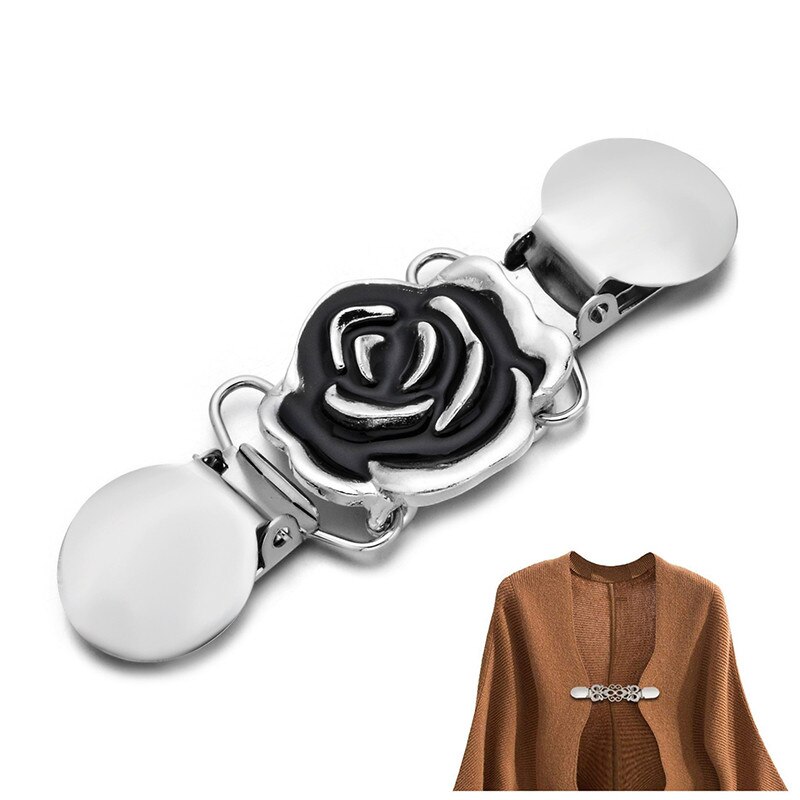 1pc kofta krage clips hållare dam klänningar sjal dekor glänsande kristall cape kappa spännen fästen spänne brosch klämma: 14 9 x 3cm