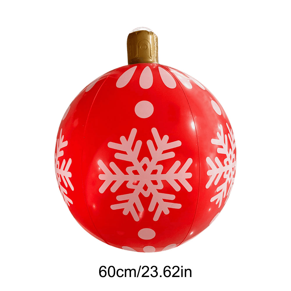60 Cm Bolas De Navidad Decoraciones De árbol De Navidad Navidad Hristmas Decoraciones Para El Hogar PVC Al Aire Libre Juguetes Inflables(Color:GRAMO
